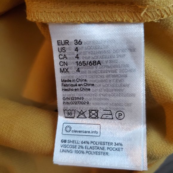 H&M Dark Yellow Mini Skirt - Picture 7 of 7